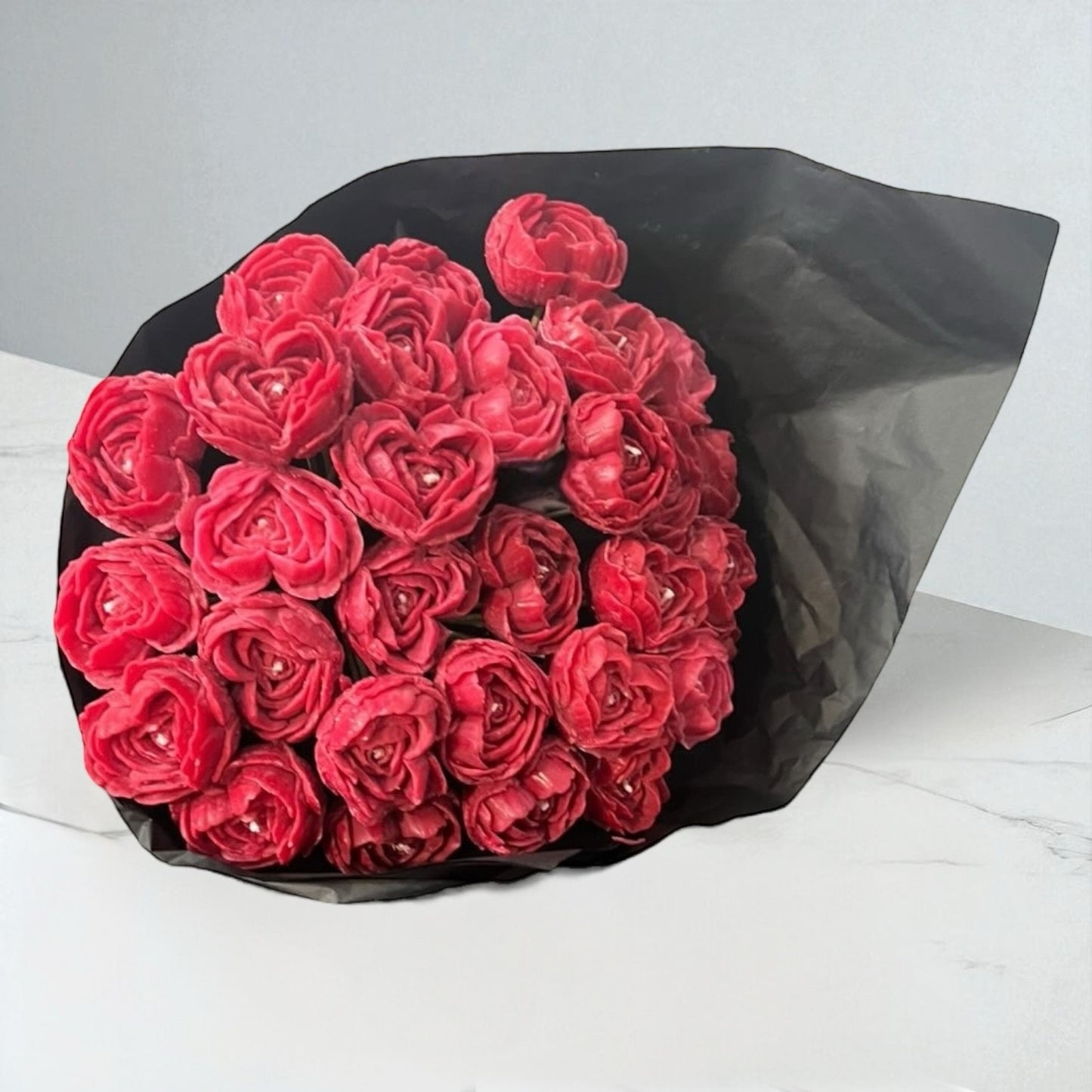 Bouquet de bougies fleurs en cœur