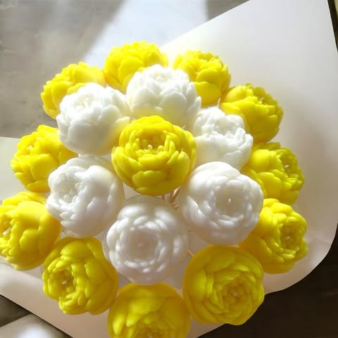 Bouquet de Pivoines XL en bougies