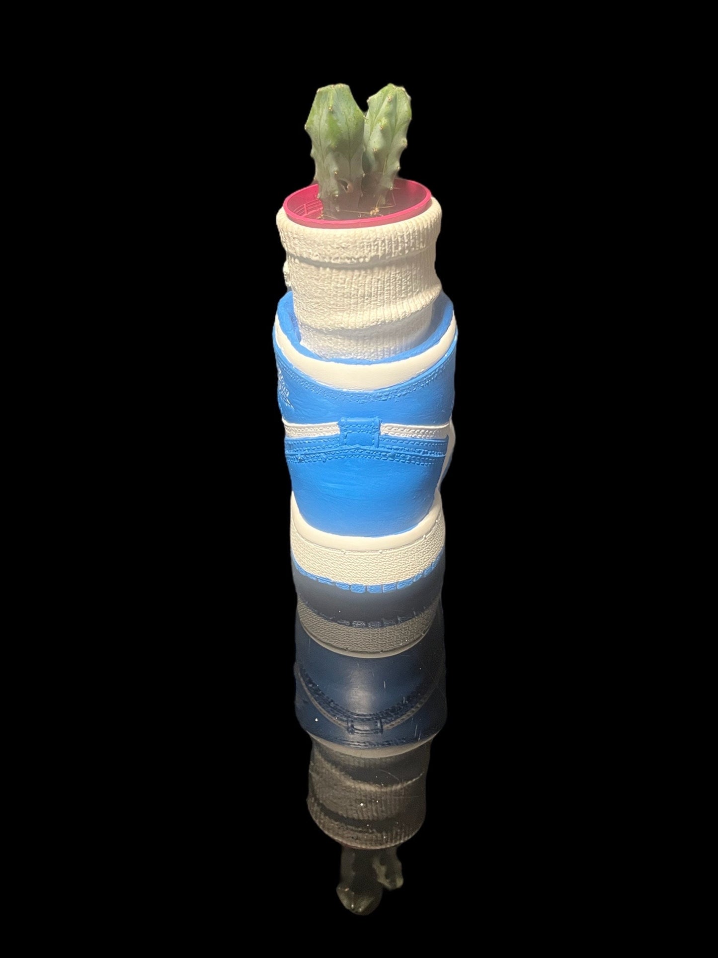 AJ1 planter Carolina UNC sock pot de fleur Low ceramic sneakers Basket 8 in / 20 cm