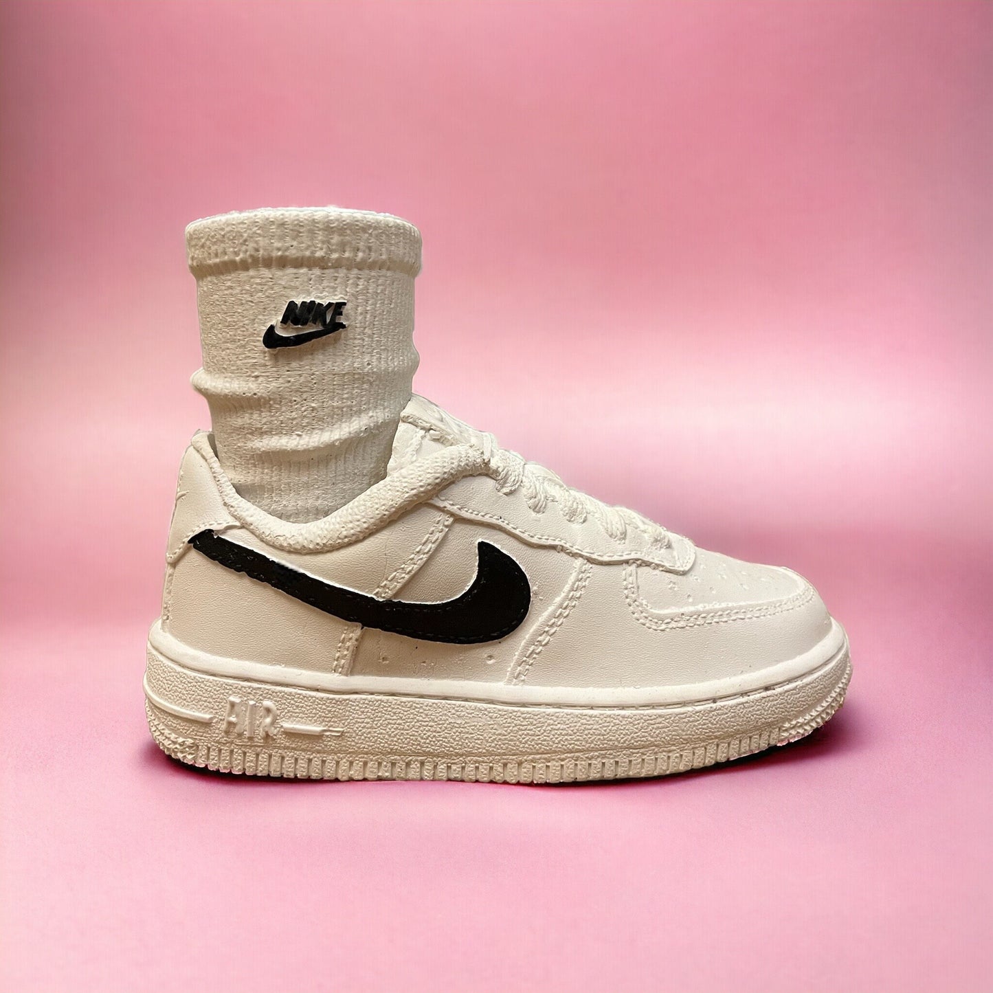 AF1 Black Swoosh Sock planter pot de fleur Low ceramic AF1 sneakers Basket 8 in / 20 cm