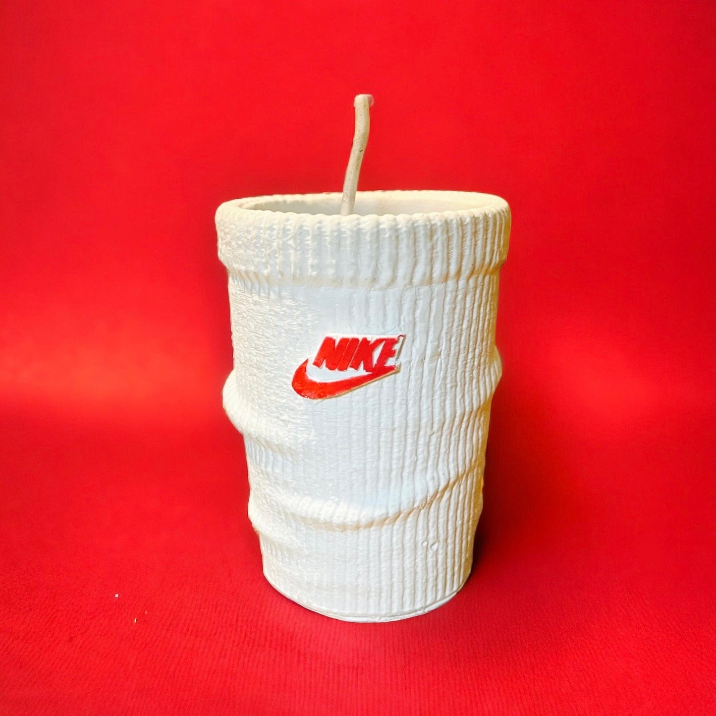 Mini Candle Sock Red Swoosh
