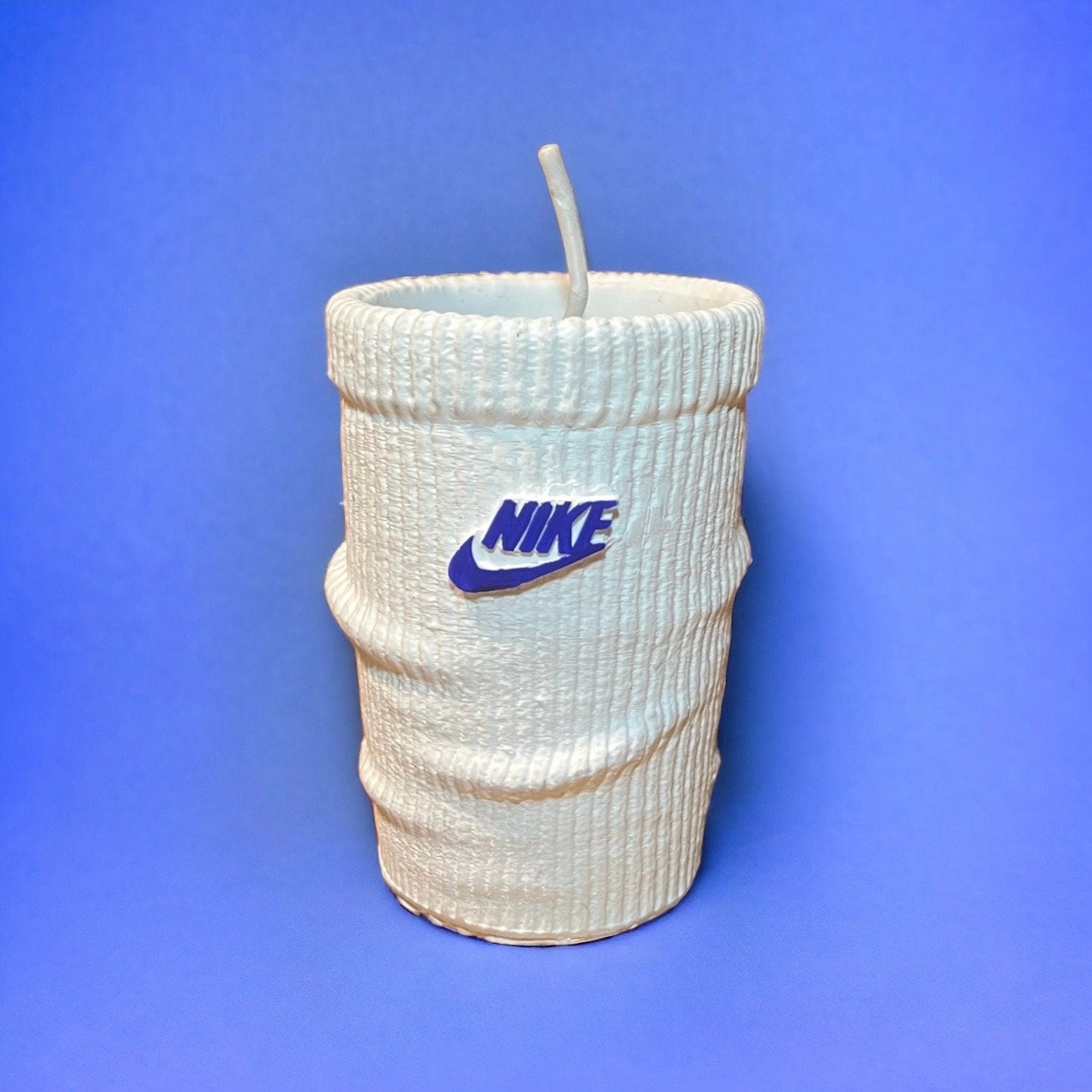 Mini Candle Sock Blue Swoosh