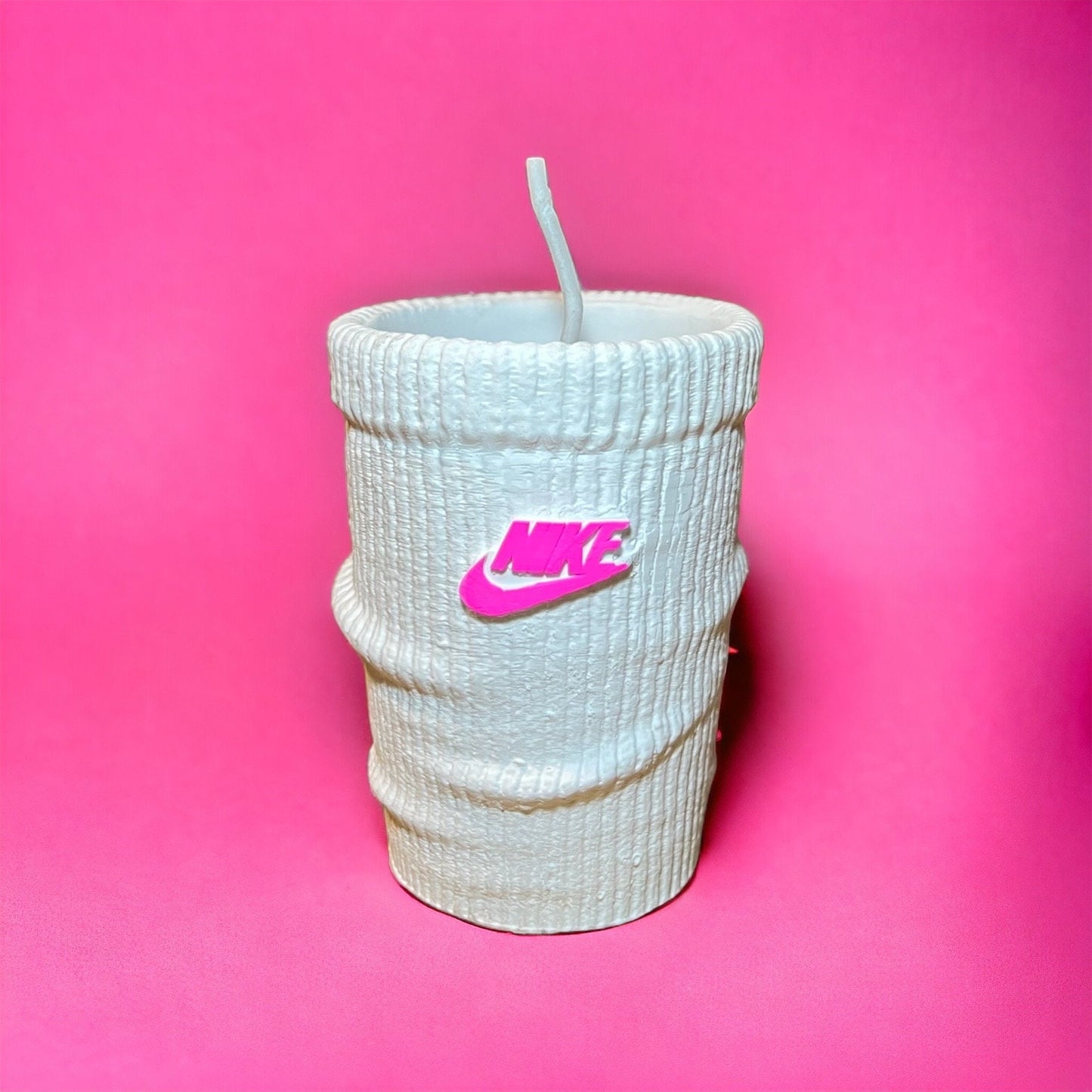 Mini Candle Sock Pink Swoosh