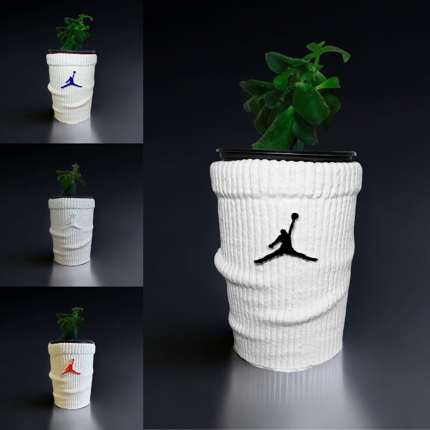 Big Sock planter Jumpman pot de fleur Low ceramic AF1 sneakers Basket 5 in / 13 cm