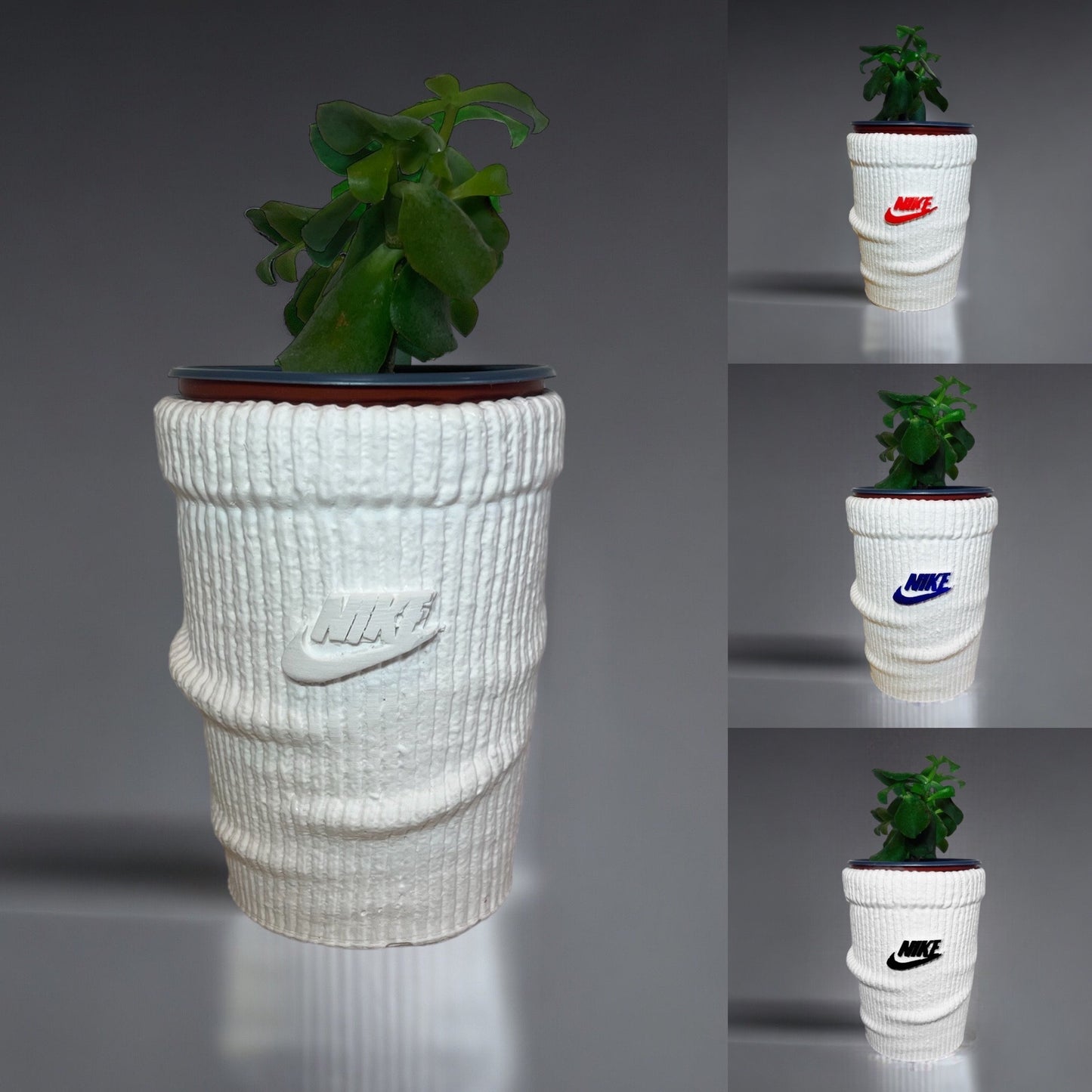 Big Sock planter Swoosh pot de fleur Low ceramic AF1 sneakers Basket 5 in / 13 cm
