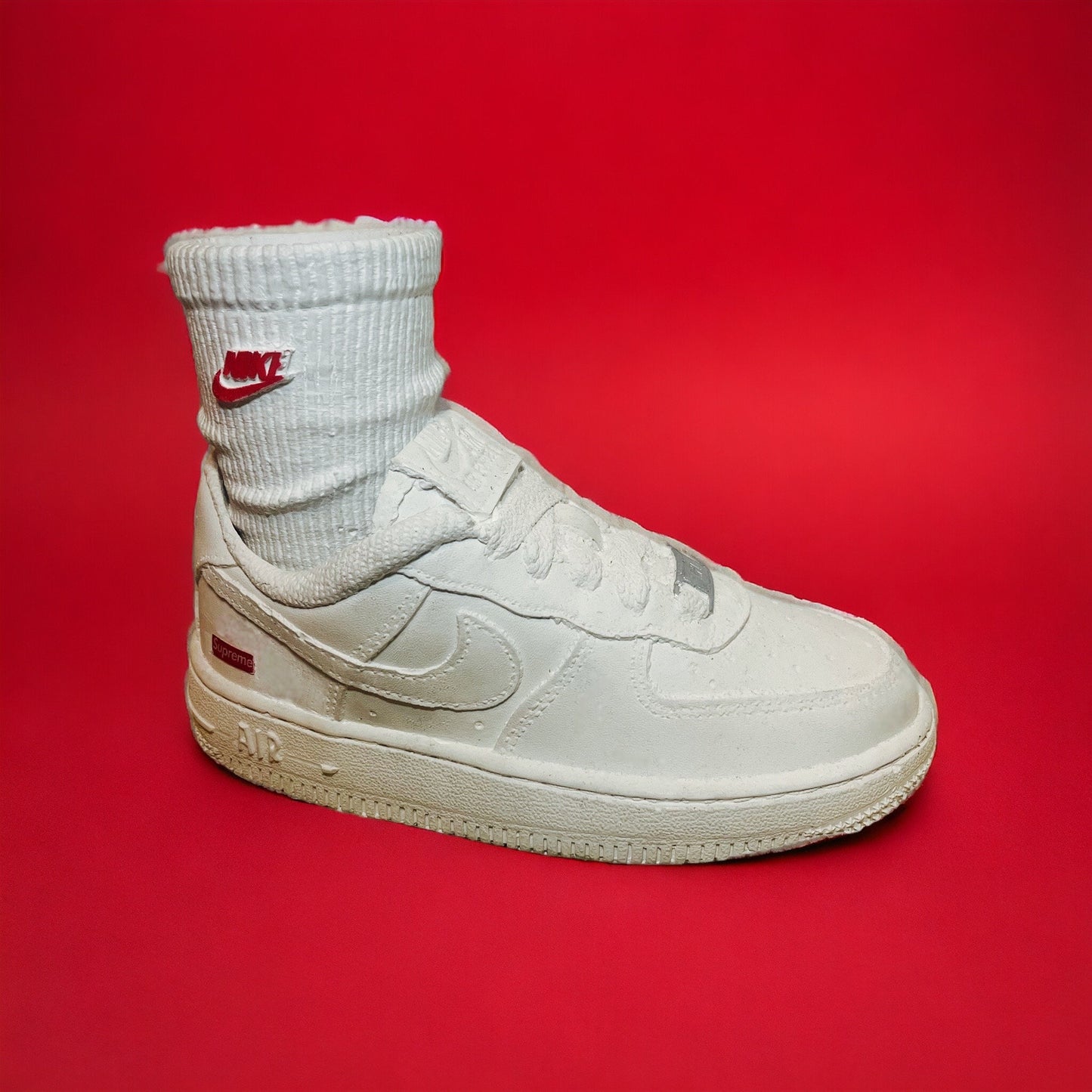 AF1 Sock planter pot de fleurs ceramic Sneakers Supreme Custom 8 in / 20 cm