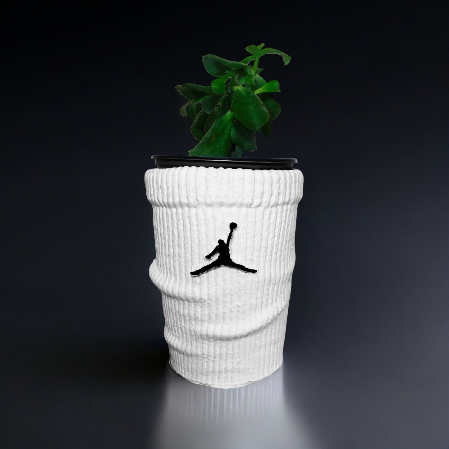 Big Sock planter Jumpman pot de fleur Low ceramic AF1 sneakers Basket 5 in / 13 cm