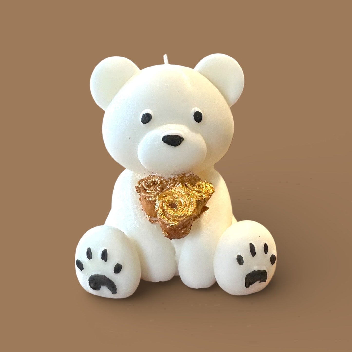 Bougie l'Ourson aux Trois Roses