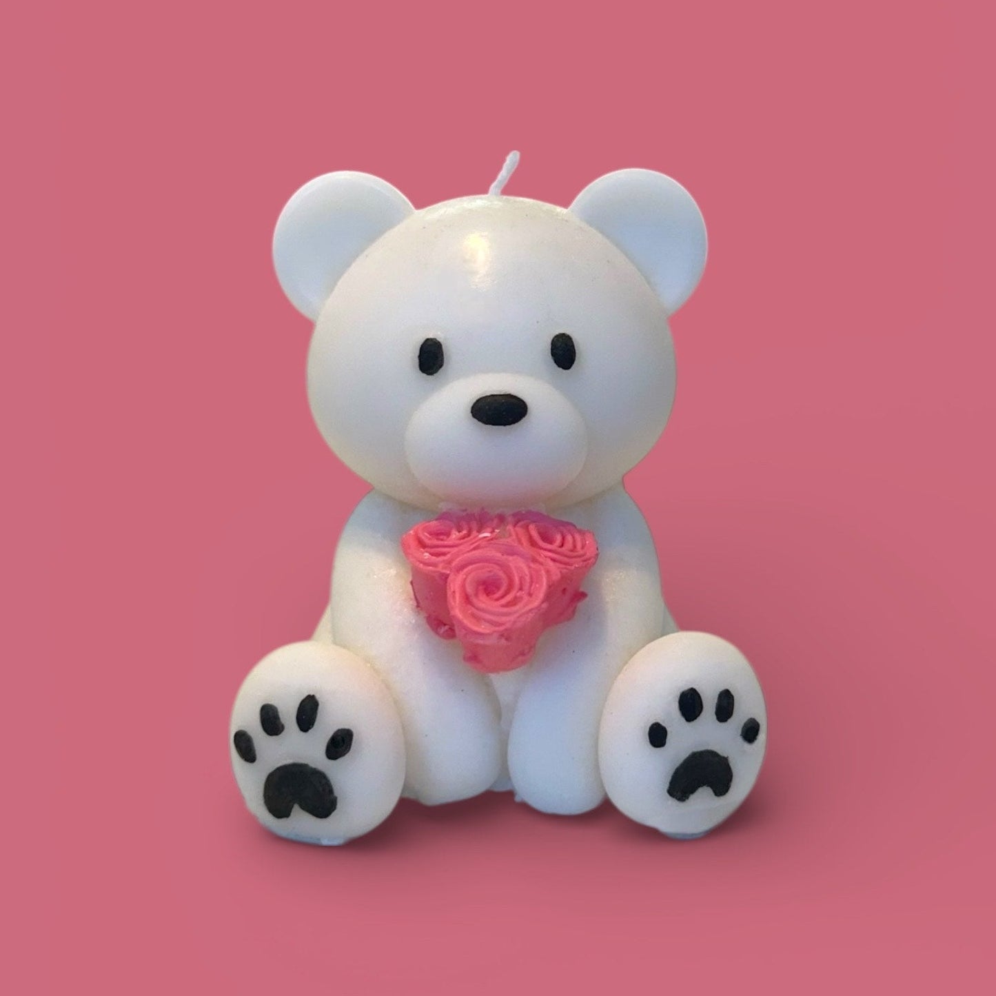 Bougie l'Ourson aux Trois Roses