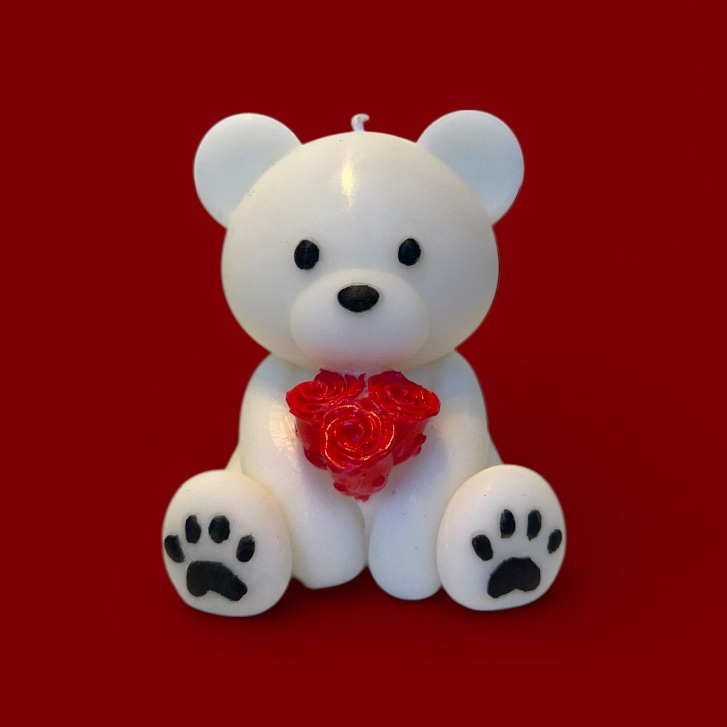 Bougie l'Ourson aux Trois Roses