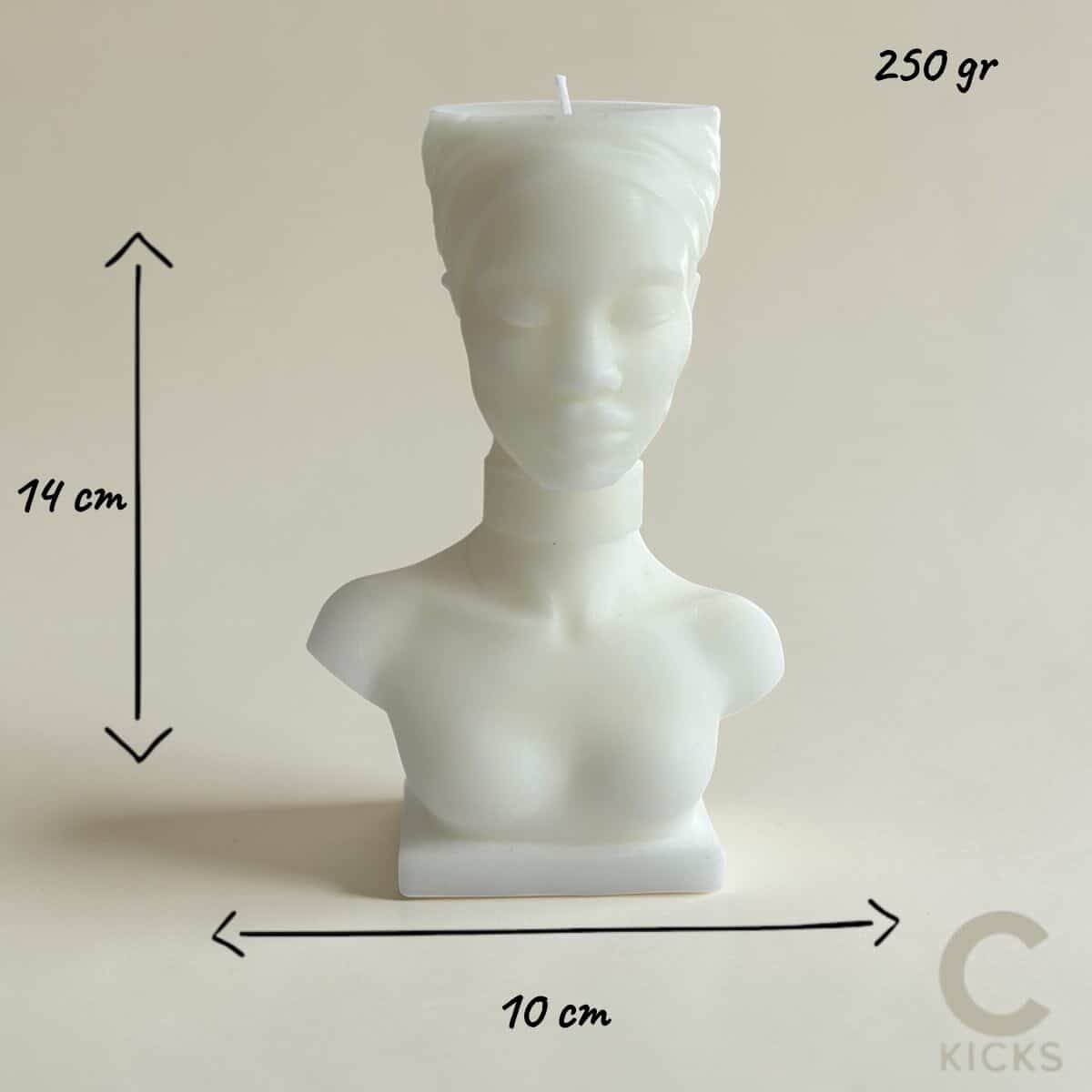 Bougie en forme de buste de femme