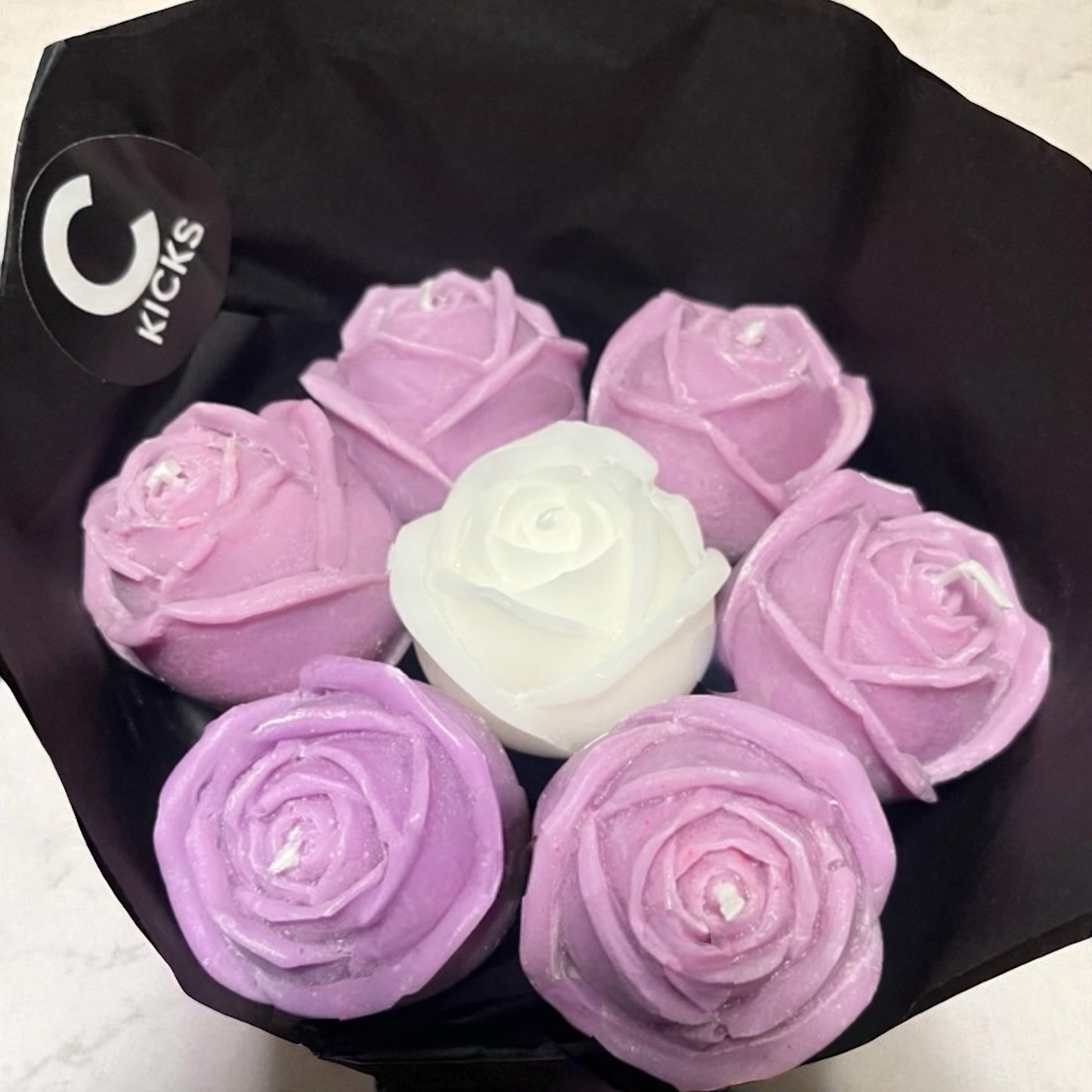Bouquet de Roses en bougies