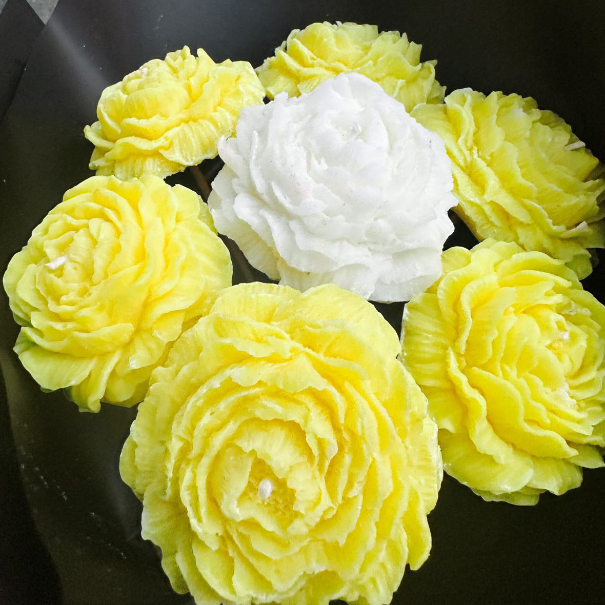 Bouquet d'œillets en bougies