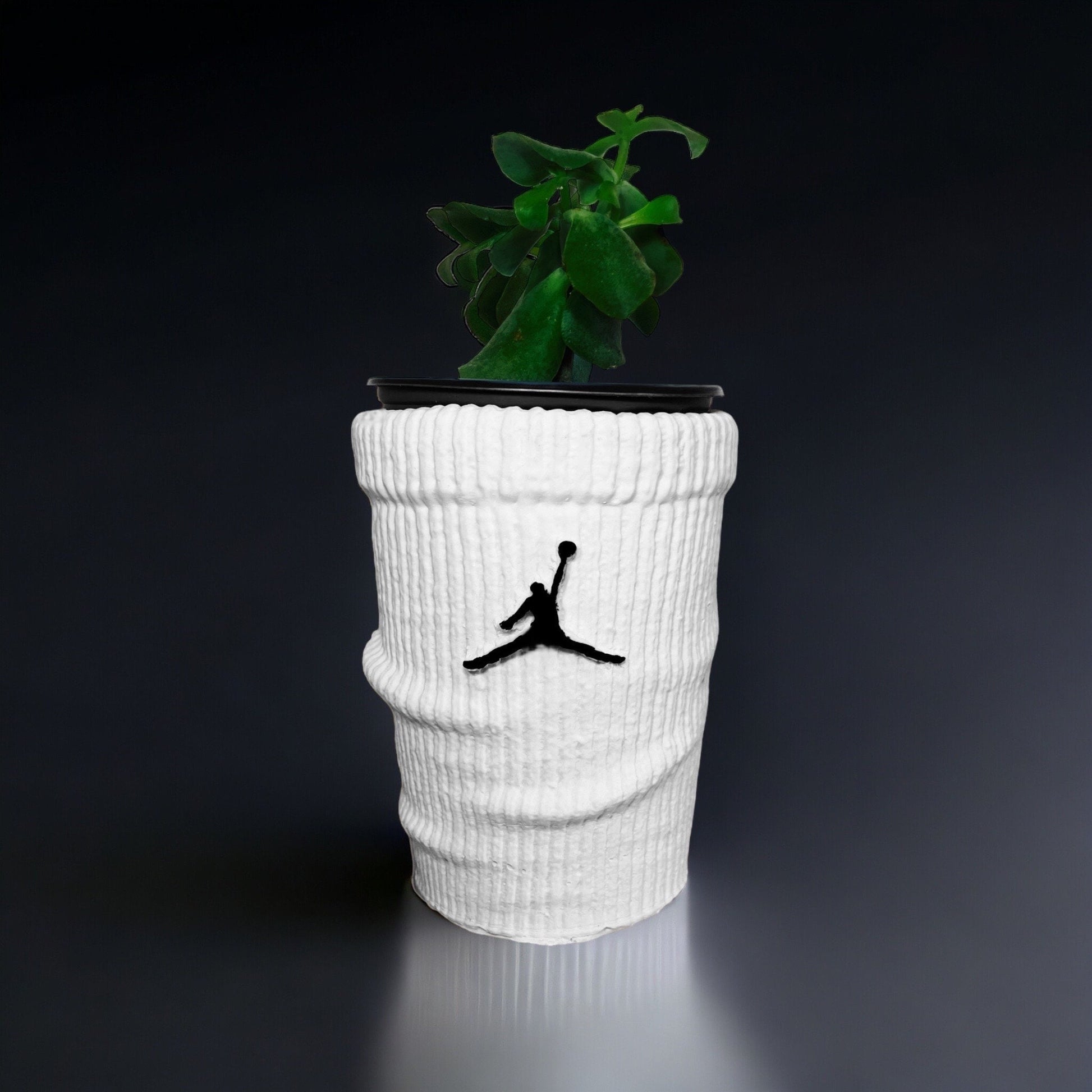 Big Sock planter Jumpman pot de fleur Low ceramic AF1 sneakers Basket 5 in / 13 cm