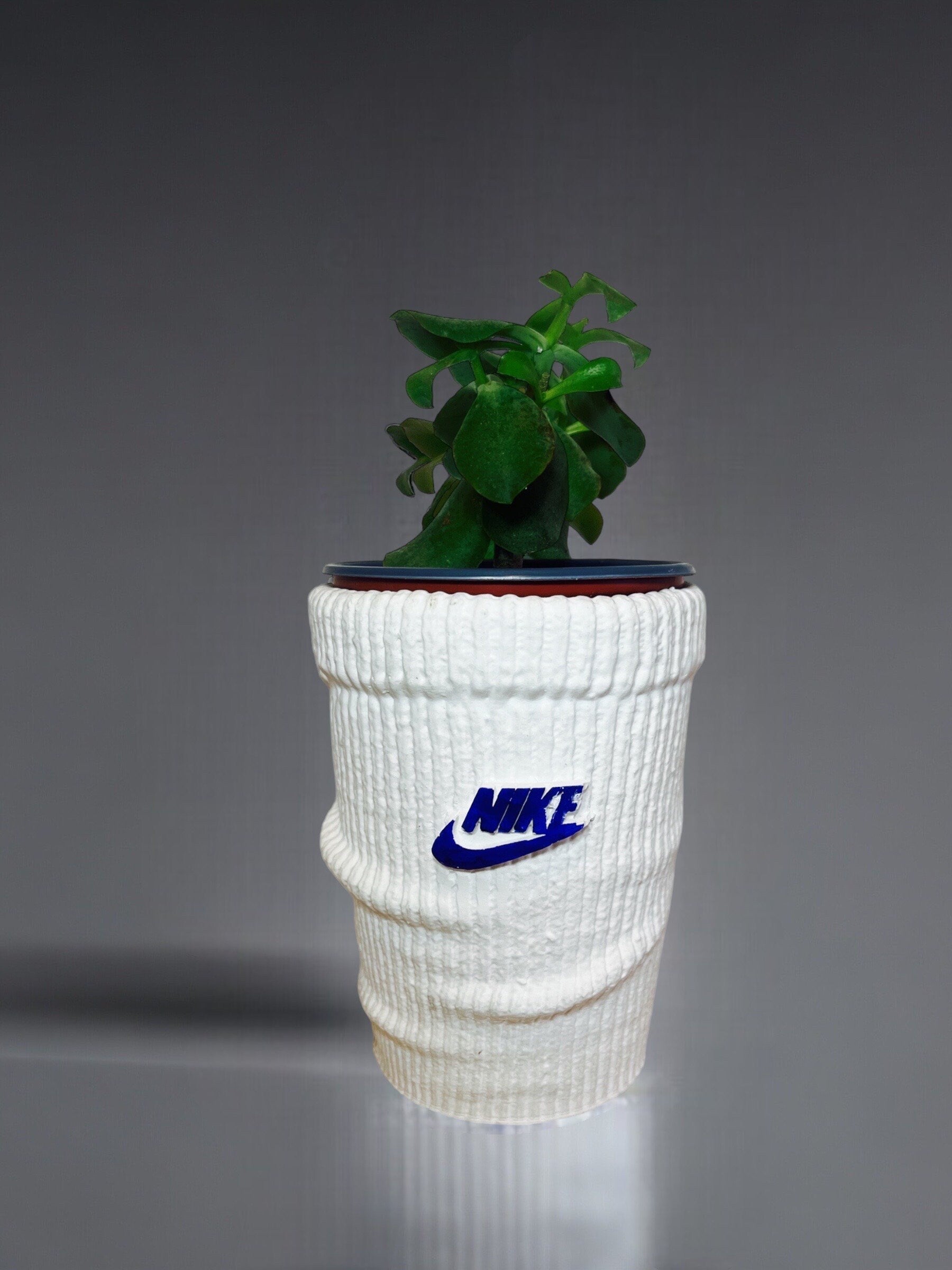 Big Sock planter Swoosh pot de fleur Low ceramic AF1 sneakers Basket 5 in / 13 cm
